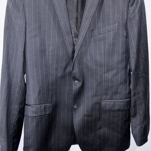 Dolce & Gabbana Martini Men’s Black Virgin Wool Pinstripe Sport Jacket Blazer 42
